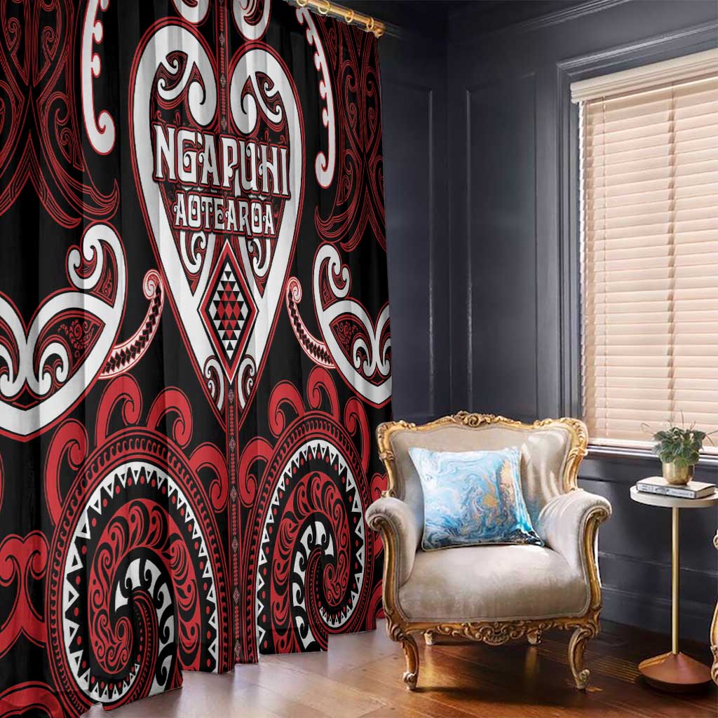 Aotearoa Ngapuhi Window Curtain Maori Tribal Pattern