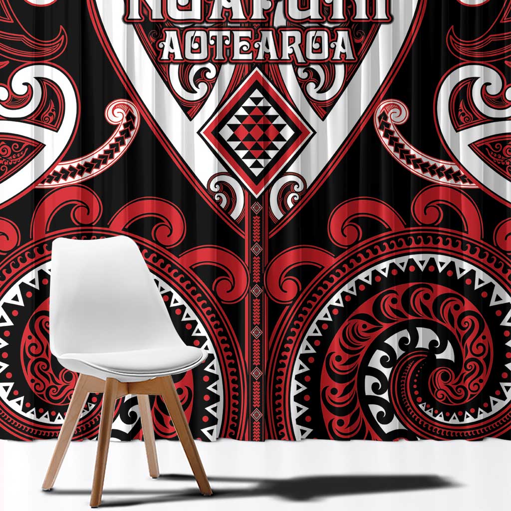 Aotearoa Ngapuhi Window Curtain Maori Tribal Pattern