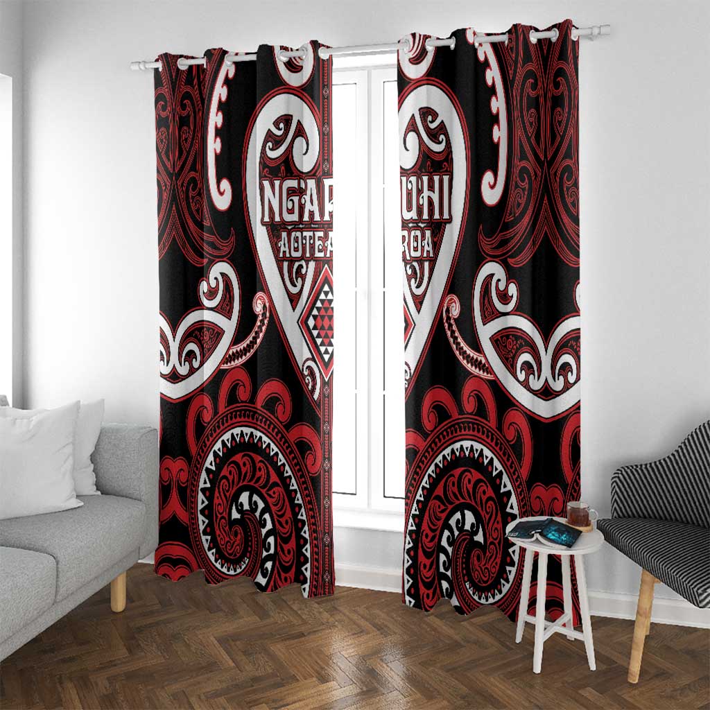 Aotearoa Ngapuhi Window Curtain Maori Tribal Pattern
