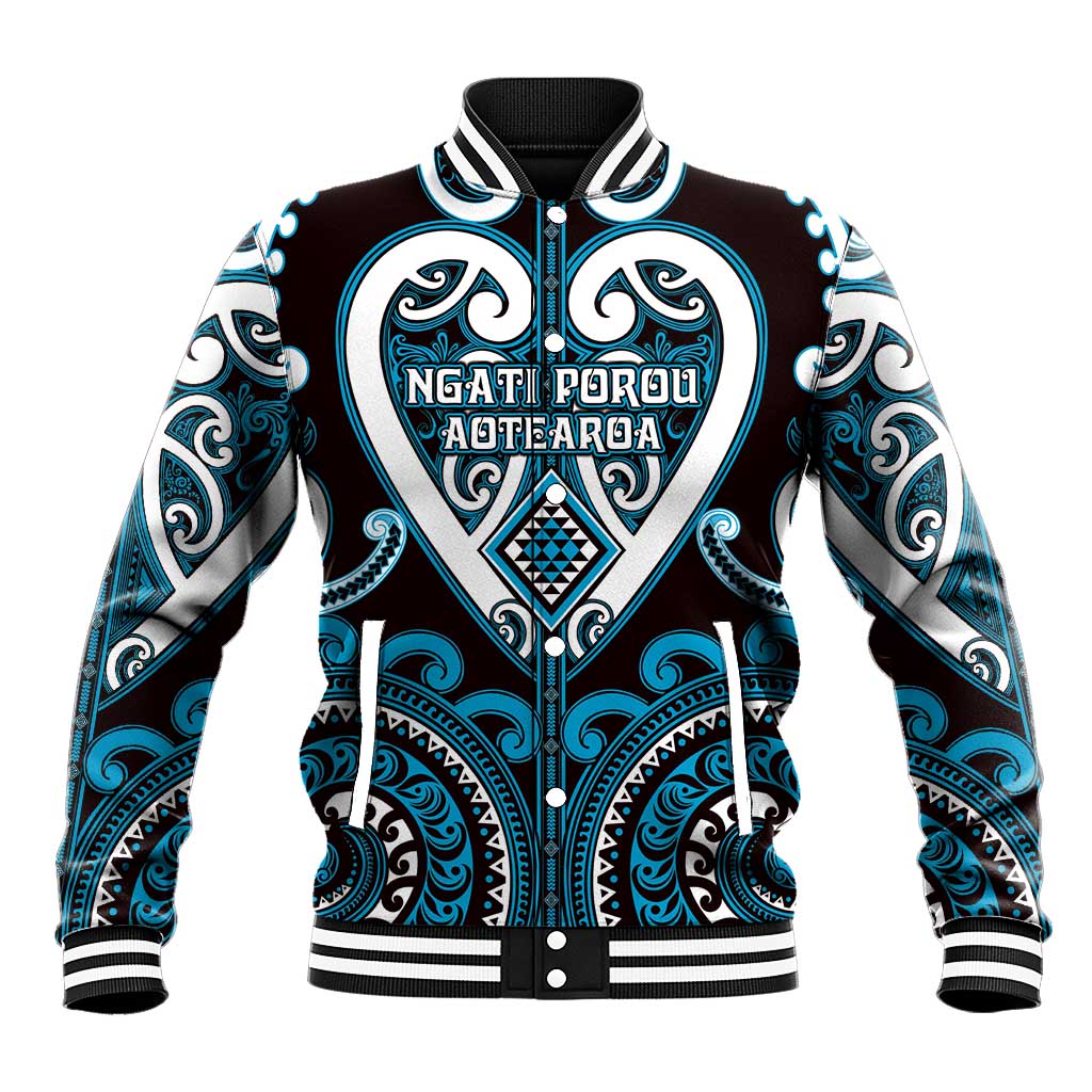 Custom Aotearoa Ngati Porou Baseball Jacket Maori Tribal Pattern
