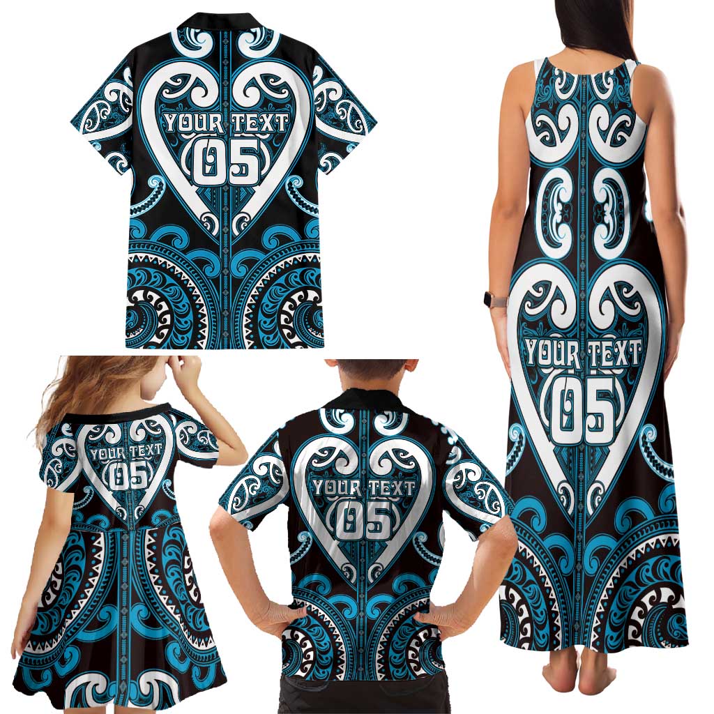Custom Aotearoa Ngati Porou Family Matching Tank Maxi Dress and Hawaiian Shirt Maori Tribal Pattern
