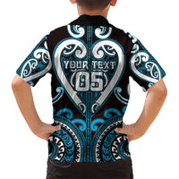 Custom Aotearoa Ngati Porou Kid Hawaiian Shirt Maori Tribal Pattern LT05 - Polynesian Pride