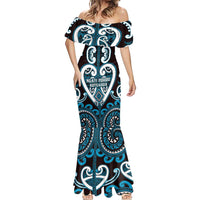 Custom Aotearoa Ngati Porou Mermaid Dress Maori Tribal Pattern