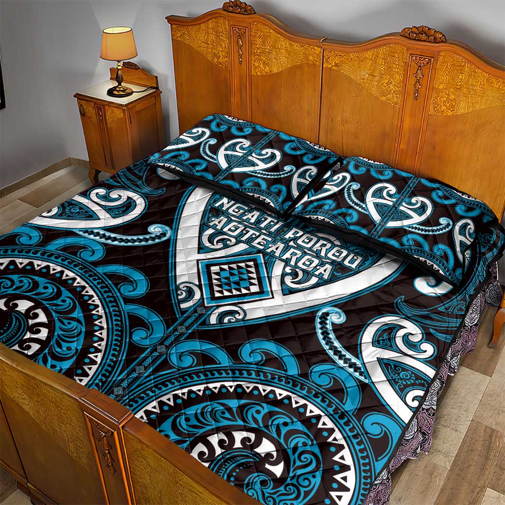 Aotearoa Ngati Porou Quilt Bed Set Maori Tribal Pattern