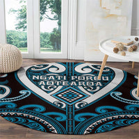 Aotearoa Ngati Porou Round Carpet Maori Tribal Pattern