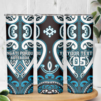 Custom Aotearoa Ngati Porou Skinny Tumbler Maori Tribal Pattern