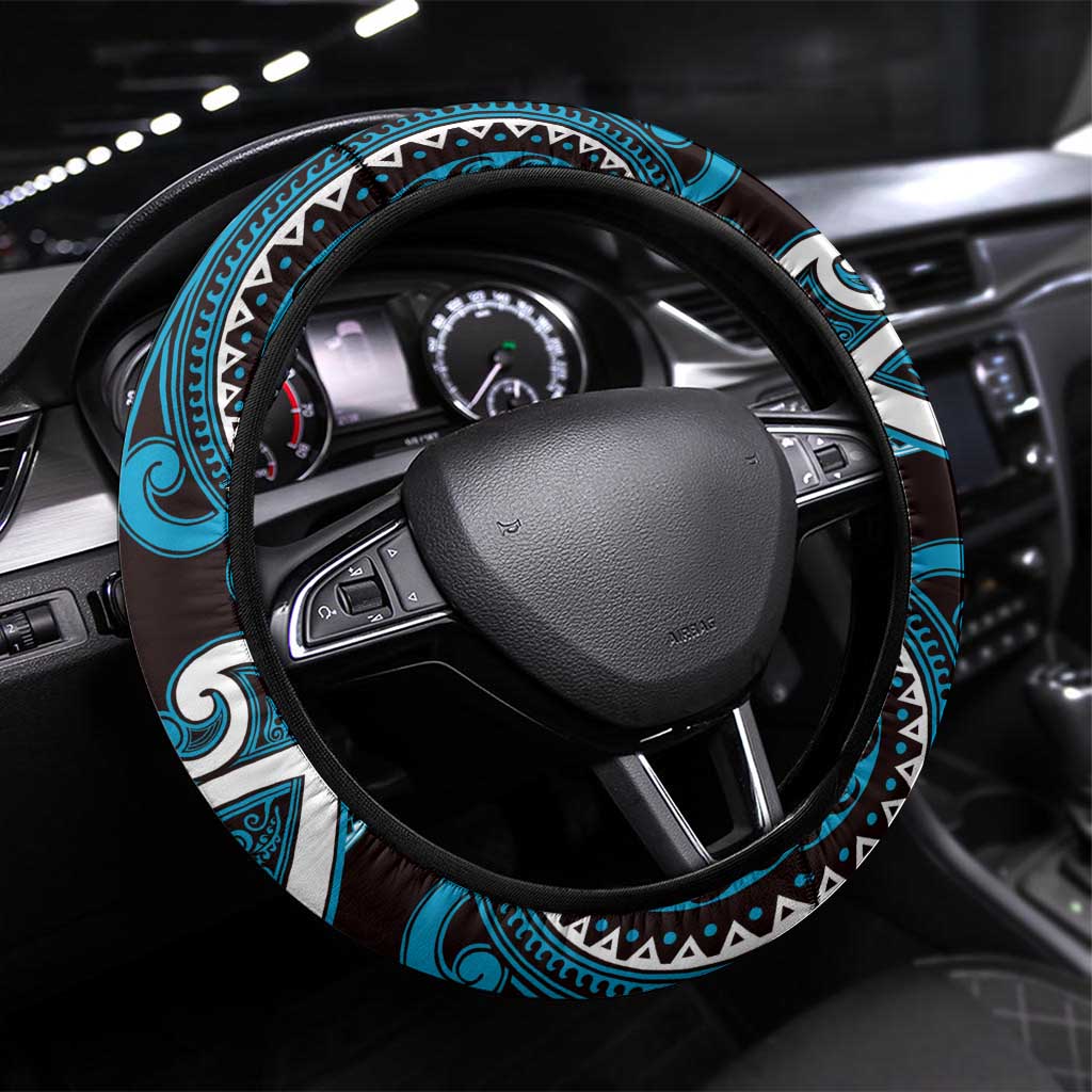 Aotearoa Ngati Porou Steering Wheel Cover Maori Tribal Pattern