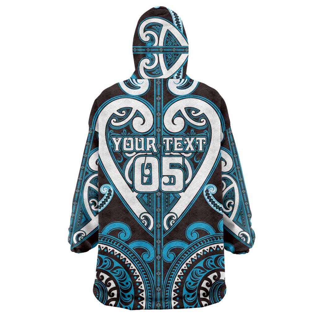 Custom Aotearoa Ngati Porou Wearable Blanket Hoodie Maori Tribal Pattern