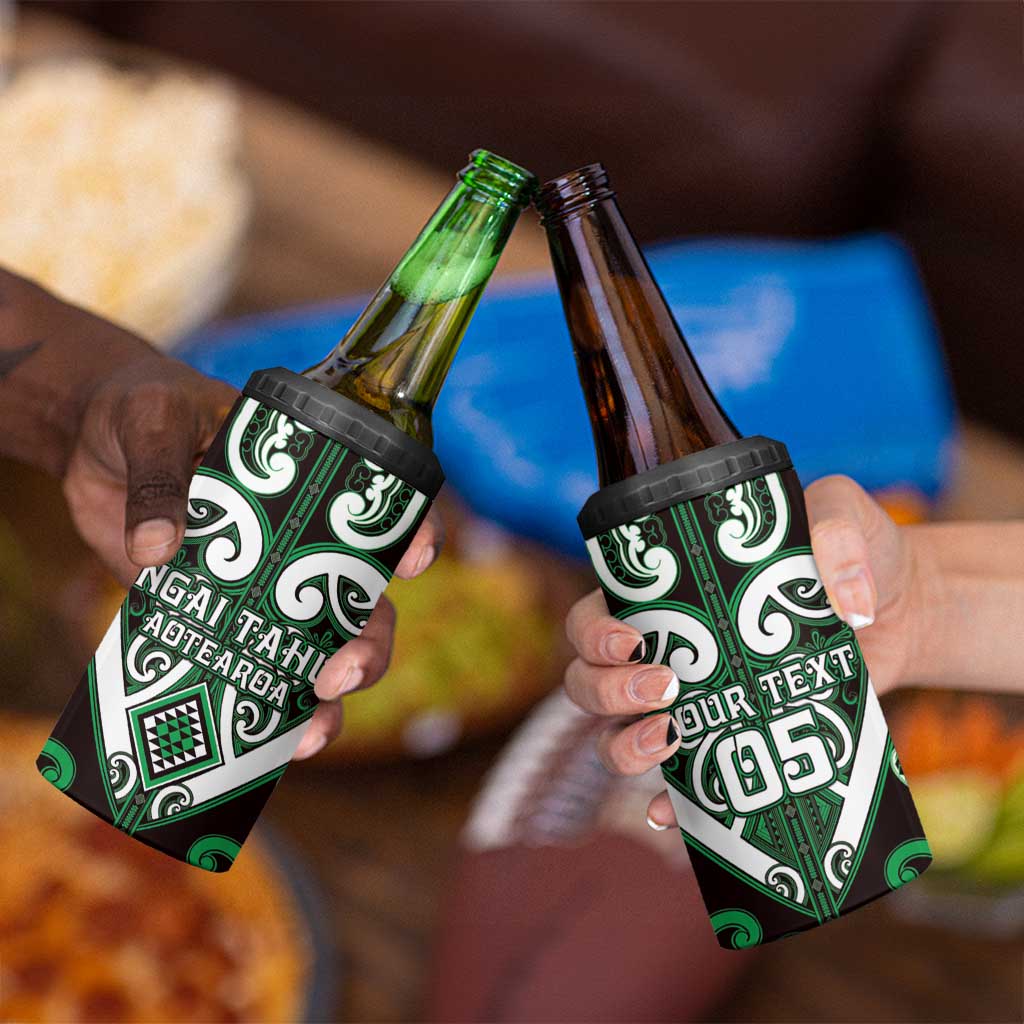 Custom Aotearoa Ngai Tahu 4 in 1 Can Cooler Tumbler Maori Tribal Pattern