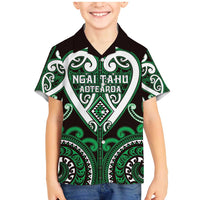 Custom Aotearoa Ngai Tahu Family Matching Mermaid Dress and Hawaiian Shirt Maori Tribal Pattern