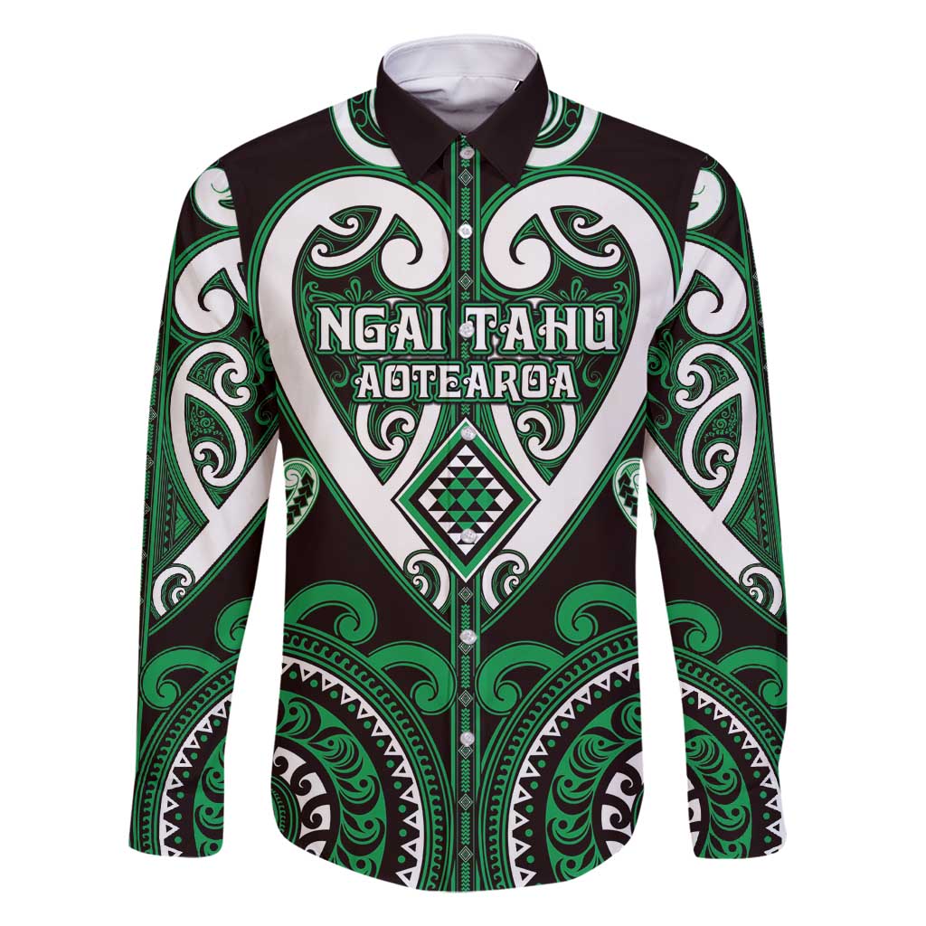 Custom Aotearoa Ngai Tahu Family Matching Off Shoulder Maxi Dress and Hawaiian Shirt Maori Tribal Pattern