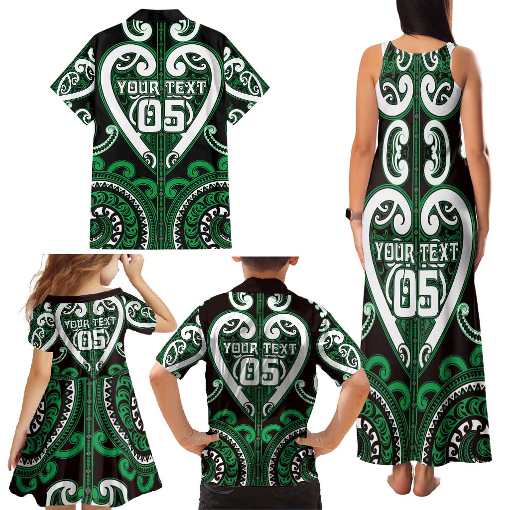 Custom Aotearoa Ngai Tahu Family Matching Tank Maxi Dress and Hawaiian Shirt Maori Tribal Pattern