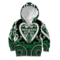 Custom Aotearoa Ngai Tahu Kid Hoodie Maori Tribal Pattern