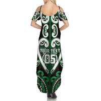 Custom Aotearoa Ngai Tahu Summer Maxi Dress Maori Tribal Pattern