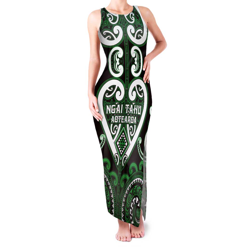 Custom Aotearoa Ngai Tahu Tank Maxi Dress Maori Tribal Pattern