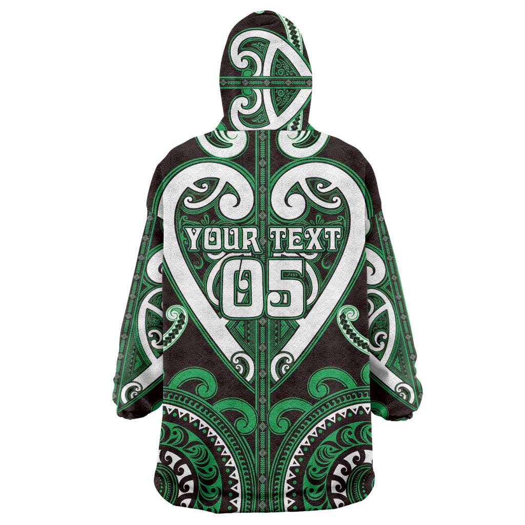 Custom Aotearoa Ngai Tahu Wearable Blanket Hoodie Maori Tribal Pattern