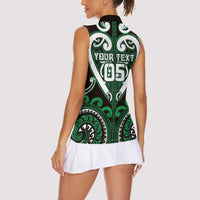 Custom Aotearoa Ngai Tahu Women Sleeveless Polo Shirt Maori Tribal Pattern