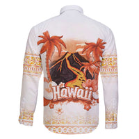 Hawaiian Volcano Lava Flow Family Matching Summer Maxi Dress and Hawaiian Shirt With Hawaiian Tapa Pattern