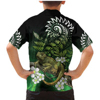 Aotearoa New Zealand Tuatara Family Matching Mermaid Dress and Hawaiian Shirt Maori Koru Art