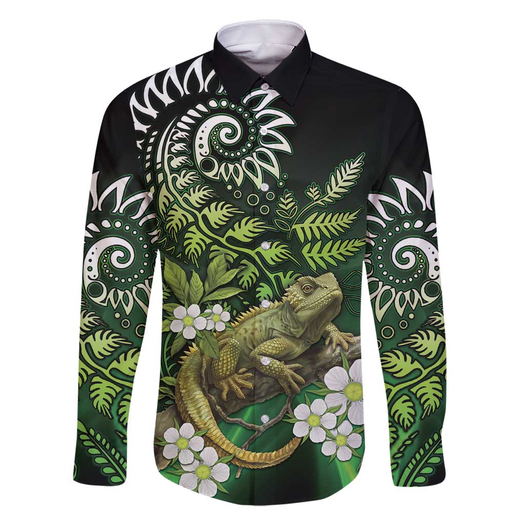 Aotearoa New Zealand Tuatara Family Matching Mermaid Dress and Hawaiian Shirt Maori Koru Art