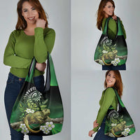 Aotearoa New Zealand Tuatara Grocery Bag Maori Koru Art