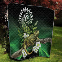 Aotearoa New Zealand Tuatara Quilt Maori Koru Art LT05 - Polynesian Pride