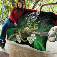 Aotearoa New Zealand Tuatara Quilt Maori Koru Art LT05 - Polynesian Pride