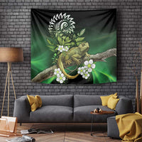 Aotearoa New Zealand Tuatara Tapestry Maori Koru Art LT05 - Polynesian Pride