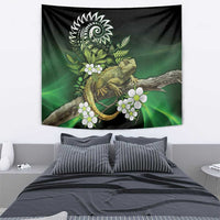 Aotearoa New Zealand Tuatara Tapestry Maori Koru Art LT05 - Polynesian Pride