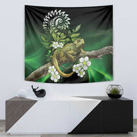 Aotearoa New Zealand Tuatara Tapestry Maori Koru Art LT05 - Polynesian Pride