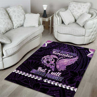 Alzheimer's Awareness Area Rug You May Not Remember But I Will Never Forget