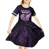 Personalised Alzheimer's Awareness Kid Short Sleeve Dress You May Not Remember But I Will Never Forget