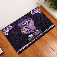 Alzheimer's Awareness Rubber Doormat You May Not Remember But I Will Never Forget
