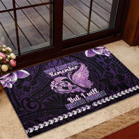 Alzheimer's Awareness Rubber Doormat You May Not Remember But I Will Never Forget