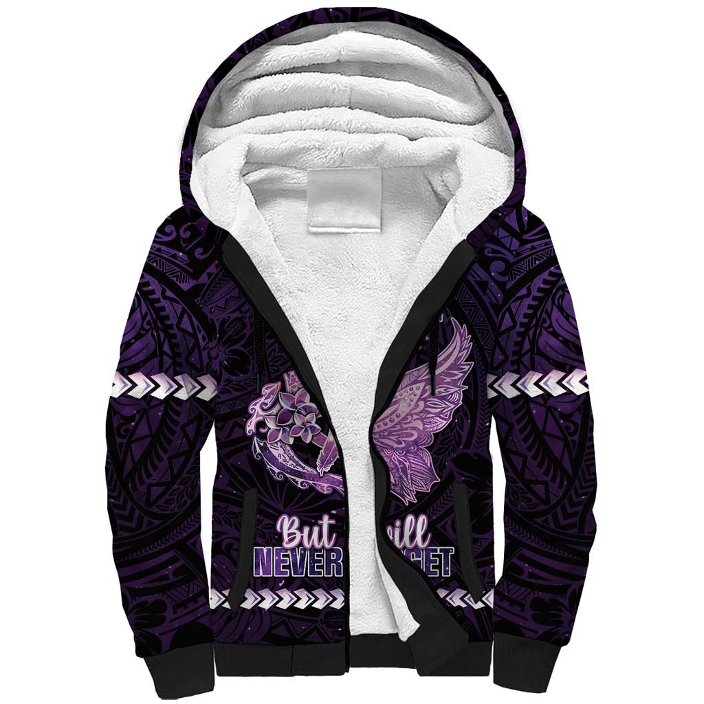 Personalised Alzheimer's Awareness Sherpa Hoodie You May Not Remember But I Will Never Forget