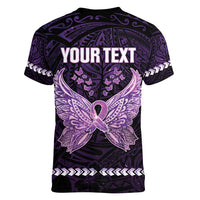 Personalised Alzheimer's Awareness Women V-Neck T-Shirt You May Not Remember But I Will Never Forget