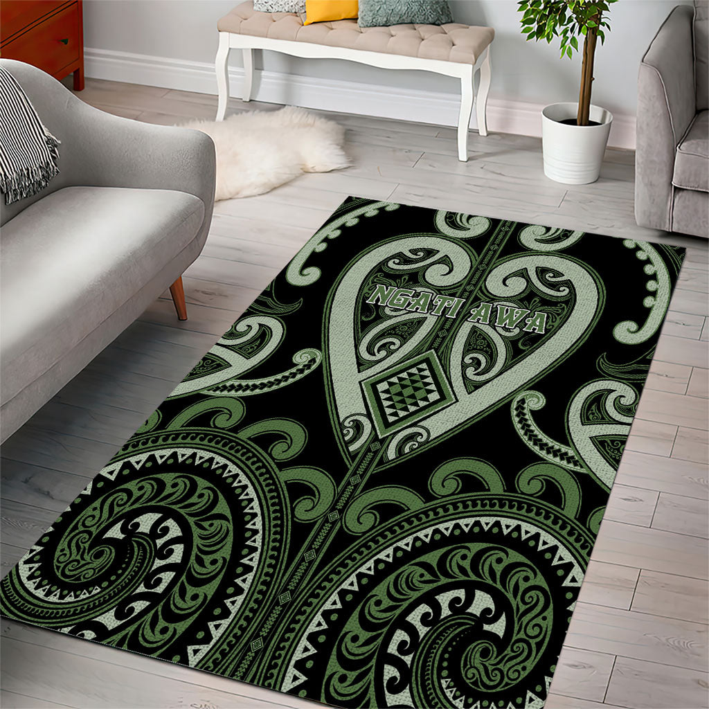Aotearoa Ngati Awa Area Rug Maori Tribal Pattern LT05 - Polynesian Pride
