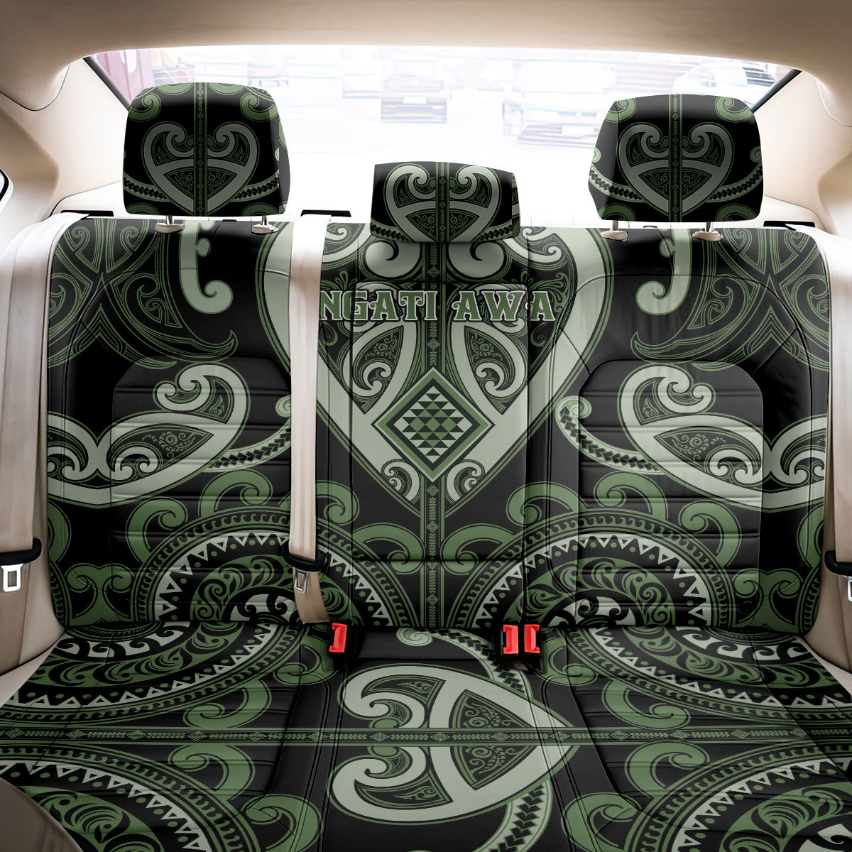 Aotearoa Ngati Awa Back Car Seat Cover Maori Tribal Pattern LT05 - Polynesian Pride