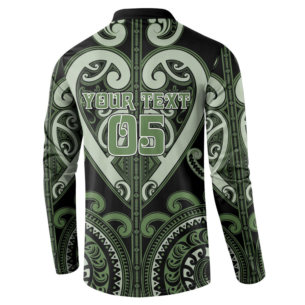 Custom Aotearoa Ngati Awa Button Sweatshirt Maori Tribal Pattern LT05 - Polynesian Pride