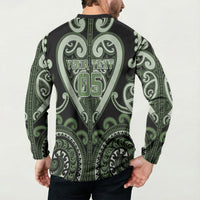 Custom Aotearoa Ngati Awa Button Sweatshirt Maori Tribal Pattern LT05 - Polynesian Pride