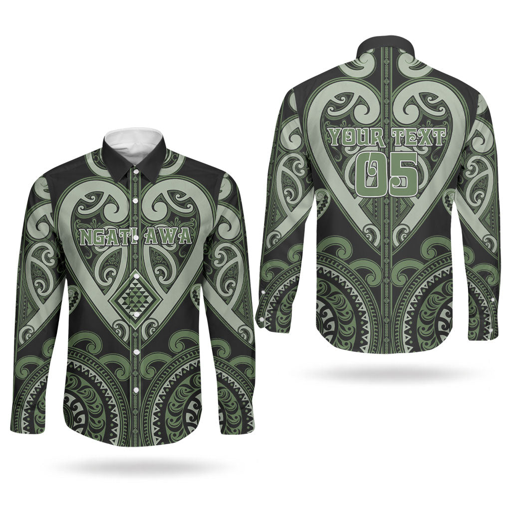 Custom Aotearoa Ngati Awa Couples Matching Off Shoulder Short Dress and Long Sleeve Button Shirt Maori Tribal Pattern LT05 - Polynesian Pride
