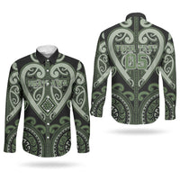 Custom Aotearoa Ngati Awa Couples Matching Short Sleeve Bodycon Dress and Long Sleeve Button Shirt Maori Tribal Pattern LT05 - Polynesian Pride