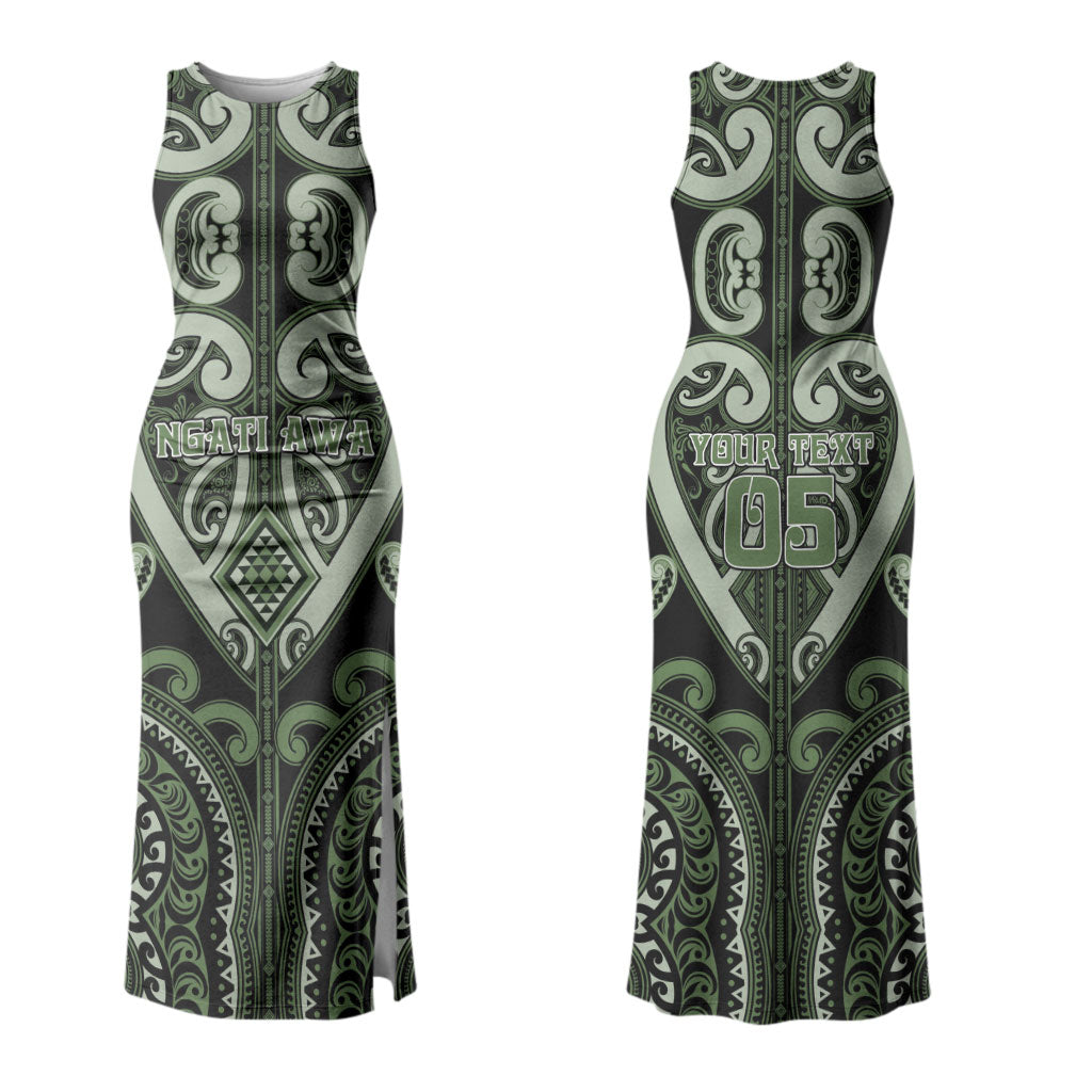 Custom Aotearoa Ngati Awa Couples Matching Tank Maxi Dress and Hawaiian Shirt Maori Tribal Pattern LT05 - Polynesian Pride