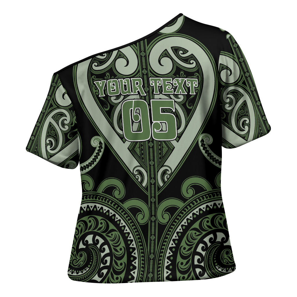 Custom Aotearoa Ngati Awa Cross Shoulder Shirt Maori Tribal Pattern LT05 - Polynesian Pride