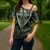 Custom Aotearoa Ngati Awa Cross Shoulder Shirt Maori Tribal Pattern LT05 - Polynesian Pride