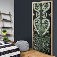 Custom Aotearoa Ngati Awa Door Cover Maori Tribal Pattern LT05 - Polynesian Pride