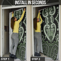 Custom Aotearoa Ngati Awa Door Cover Maori Tribal Pattern LT05 - Polynesian Pride