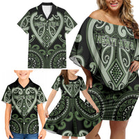 Custom Aotearoa Ngati Awa Family Matching Off Shoulder Short Dress and Hawaiian Shirt Maori Tribal Pattern LT05 - Polynesian Pride