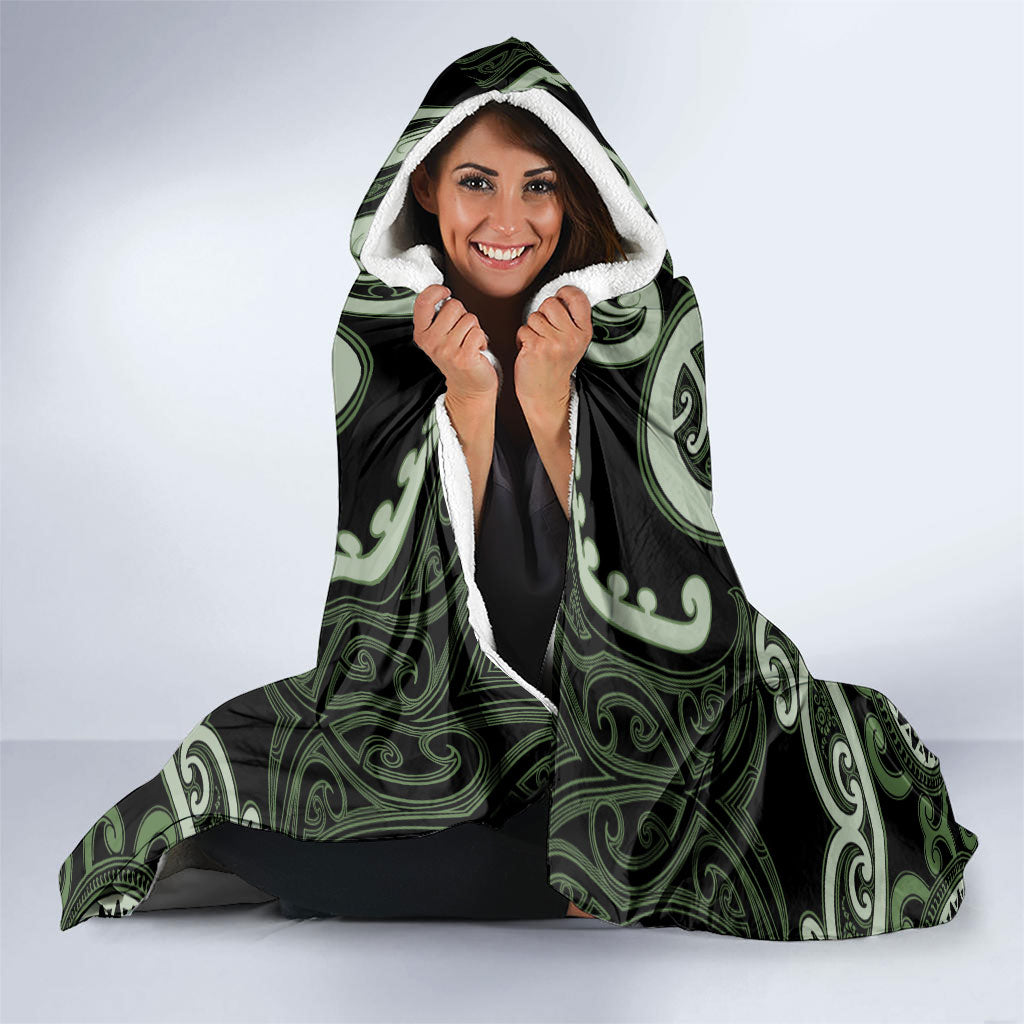 Aotearoa Ngati Awa Hooded Blanket Maori Tribal Pattern LT05 - Polynesian Pride
