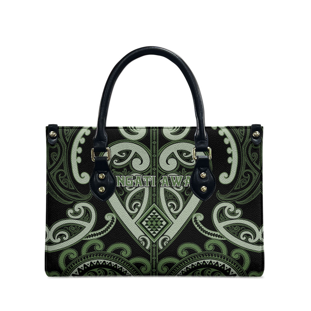 Aotearoa Ngati Awa Leather Bag Maori Tribal Pattern LT05 - Polynesian Pride